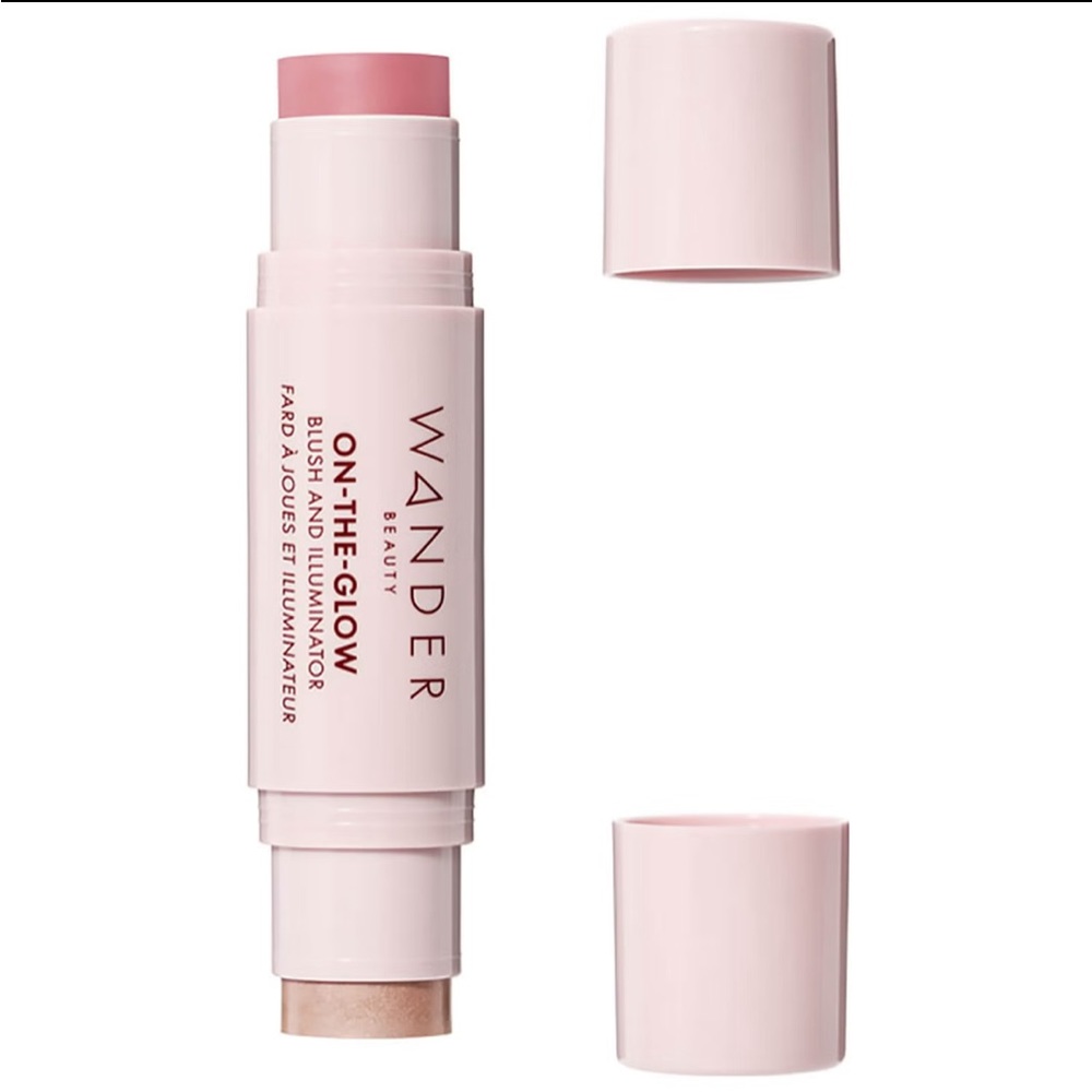 Wander Beauty On-the-Glow Blush and Illuminator - Petal Pink/Nude Glow. NWT